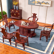红木茶桌 非洲酸枝木功夫茶桌印尼黑酸枝中式客厅茶台实木茶几桌