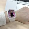 适用applewatch8表带苹果手表iwatch7硅胶运动一体壳带透明磨砂男女6/5/4/SE2代创意41/45mm夏季透气休闲