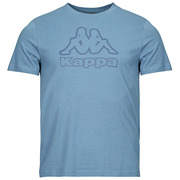 Kappa/背靠背男装休闲运动透气吸汗圆领短袖T恤蓝色2024夏季