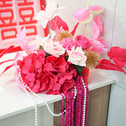 婚房布置装饰仿真花套装婚房桌面，装扮花艺搭配网红高级感婚礼用品
