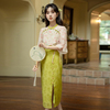 新中式复古国风女装小个子，新式旗袍改良年轻款，少女假两件连衣裙夏