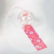 创意日式樱花陶瓷风铃挂饰卧室可爱女生圣诞生日礼物铃铛挂件门饰
