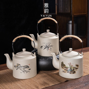 陶瓷茶壶大容量提梁壶家用大号泡，茶壶复古过滤凉水壶办公单壶定制