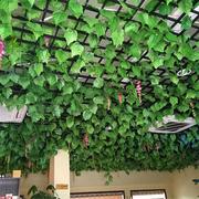 初衷仿真葡萄藤条绿叶假植物，藤蔓遮挡叶，室内装饰塑料蔓绿叶子假花