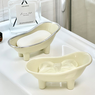 创意沥水肥皂盒浴缸造型香皂盒子卫生间洗澡间学生宿舍肥皂收纳盒
