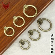 中式 仿古 陶瓷 罐子 圆环 拉手 纯铜 柜门