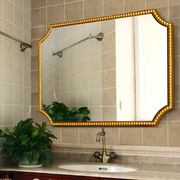 欧式浴室镜壁挂式卫生间镜子触摸LED复古化妆镜洗手台梳妆镜家用