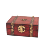 厂销复古收纳木盒仿古木质饰品储物盒子首饰W包装小木盒子