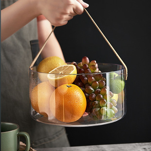 水果碗透明网红水果盘子高档冰桶创意时尚客厅，家用果盘果盆花瓶子