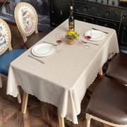 桌布防水防油餐桌布免洗法式风格简约现代防烫新中式长方形正方形