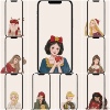 雅ya手机大牌联名迪士尼公主圣诞妆壁纸，壁画iphone安卓屏保12.28