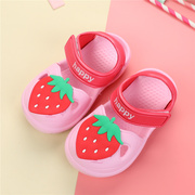 女童凉鞋夏季-1-6岁宝宝软底防滑防踢学步鞋婴儿轻底草莓可爱