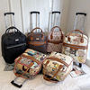 短途拉杆包手提旅游行李袋登机箱，折叠万向轮旅行包女大容量滑轮包