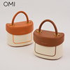 欧米OMI 撞色盒子水桶包高级感小众手提包单肩斜挎女小包