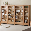 实木书架组合橡木展示书橱，书房简约原木收纳柜，储藏柜置物柜子