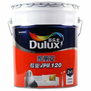 多乐士家丽安专业120净味二合一内墙漆乳胶漆净味环保，耐擦洗防霉