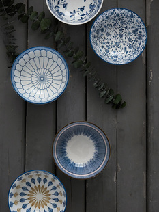 景德镇日式陶瓷碗创意，餐具5.5英寸碗米饭碗，吃饭碗家用釉下彩单碗