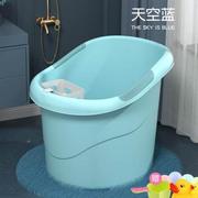 宝宝洗澡桶儿童可坐小孩沐浴泡澡桶免折叠婴儿家用游泳桶大号澡盆