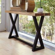 美式工业风复古实木铁艺玄关桌餐边桌厨房中式条几案台边桌窄桌子