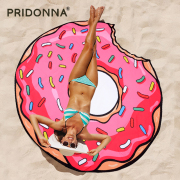 pridonna超大甜甜圈沙滩巾旅行超轻速干浴巾运动吸水巾，游泳大毛巾