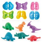彩泥套装印模恐龙diy儿童玩具幼儿食品级橡皮泥模具模型3d模