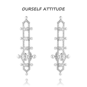 ourselfattitude潋滟气质，百搭珍珠时尚，轻奢优雅欧美浪漫耳环