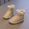 女童雪地靴2023冬季棉鞋，儿童加绒加厚东北大棉靴女孩软底防滑