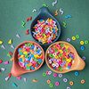 卡通彩色装饰糖珠儿童节纸杯生日蛋糕摆件星星配件小甜品糖针烘焙