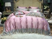 别墅六件套床盖款冰丝床单真丝床上用品四件套法式真丝棉