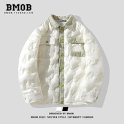 BMOB小香风棉衣男女美式潮牌高级设计感小众宽松加厚情侣棉服外套