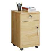 木质办公柜桌下移动矮柜w文件柜资料柜，带锁小柜子收纳柜