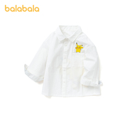 巴拉巴拉童装男童衬衫，宝宝长袖儿童纯棉上衣潮童夏装