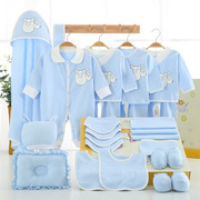 缝制纯棉衣服新生儿套装0-3个16春秋宝宝满月送礼女A类婴儿礼盒
