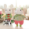 中国风民俗兔子毛绒玩具公仔可爱情侣兔子布娃娃玩偶女孩七夕礼物