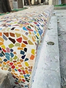 陶瓷彩色马赛克瓷砖自由碎石园林，庭院地砖背景墙阳台酒店个性拼图