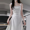 法式初恋白色吊带连衣裙子女夏季2024度假风长裙仙气质高级感
