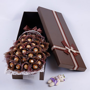 创意情人节礼物带灯费列罗巧克力花束礼盒，小熊送男女朋友老婆生日