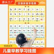 汉一年级拼音字母表墙贴拼读训练学习神器声母韵母语儿童早教挂图