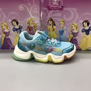 迪士尼公主童鞋，冰雪奇缘魔术贴女童运动鞋