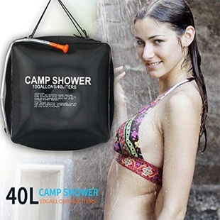 户外露营水袋沐浴袋花洒，太阳能热水袋20l超大容量，便携冲凉储水袋