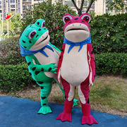绿色网红充气青蛙人偶服装外套夏天儿童青蛙演出服V可行走夜市卖
