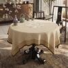 新中式圆桌桌布古典中国风圆形餐桌垫布轻奢高级感防水茶几布家用(布家用)