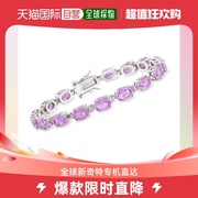 925纯银ross-simons紫水晶手链，7英寸美国奥莱直发
