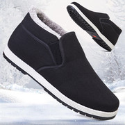 冬季加厚雪地棉保暖加绒棉鞋，一脚蹬懒人爸爸鞋，舒适老北京布鞋棉靴