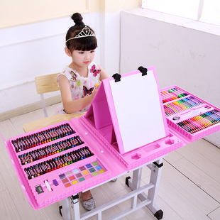 水彩笔可水洗套装儿童水彩画笔套装，水溶性彩笔36色幼儿园美术学生蜡笔，24绘画套装画画工具过生日创意文具礼物