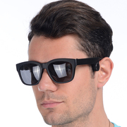 骨 偏光墨镜智能太阳镜可个性男女通用长脸椭圆形长方形太阳眼镜