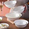景德镇家用中式餐具瓷器骨瓷斗笠碗纯白色骨瓷饭碗单个汤碗面碗