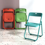 塑料折叠椅子简易宿舍，凳子家用靠背会议，办公椅子培训椅餐