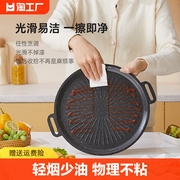 韩国烤盘烤肉锅，家用麦饭石铁板烧，商用卡式炉不粘烤肉盘商用户外盘