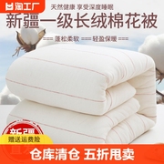 新疆一级长绒棉被棉花被子被芯棉絮床垫被，褥子手工全棉纯棉花冬被